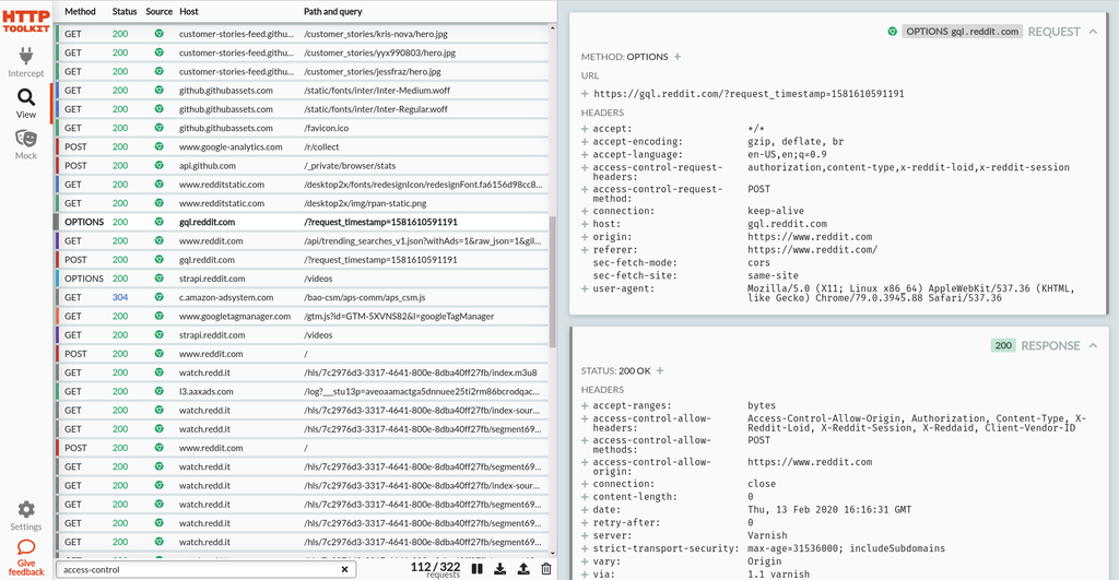 The HTTP Toolkit UI